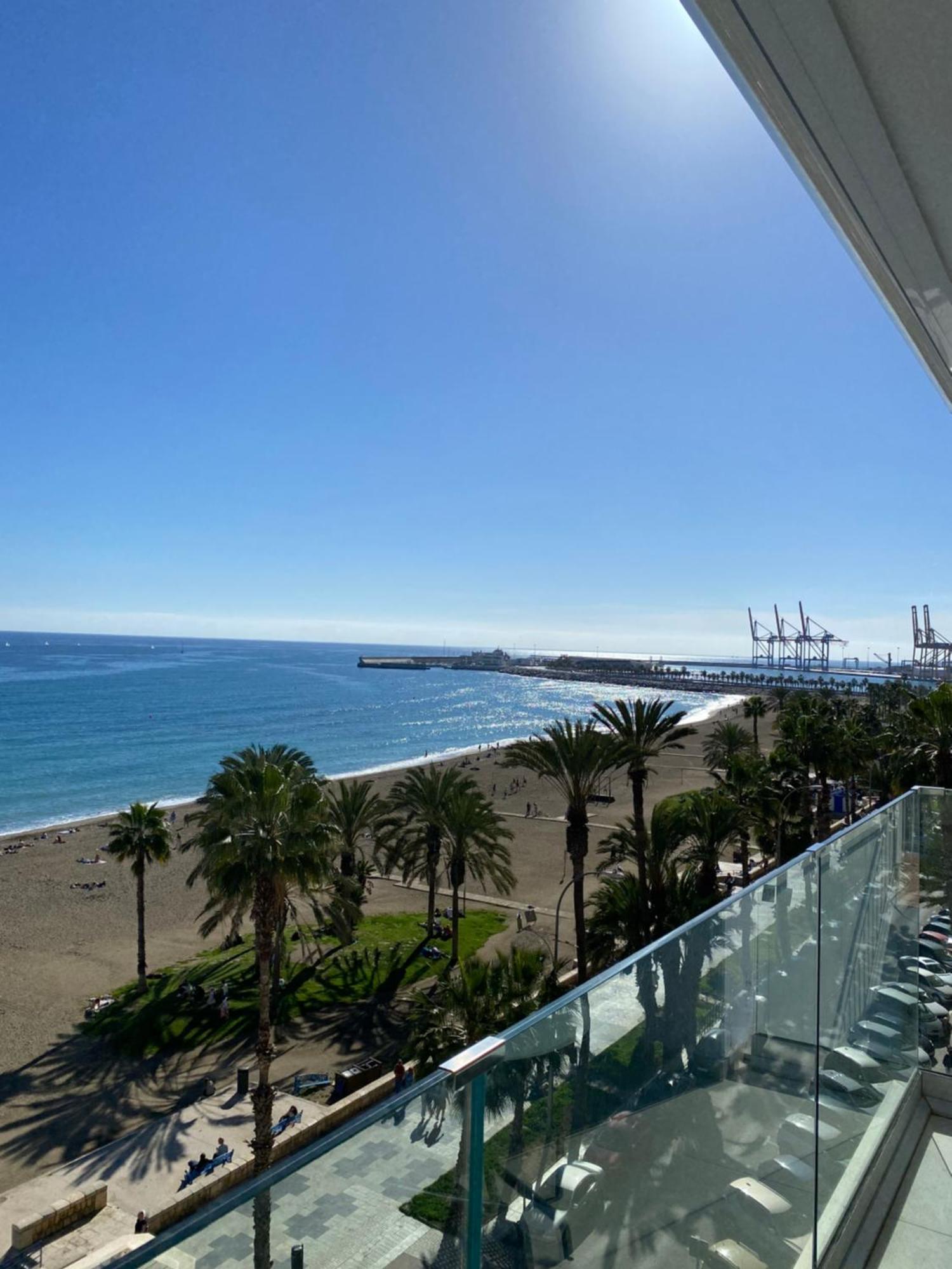 Playa Malagueta Vistas Frontal Al Mar Con Dos Dormitorios Málaga Kültér fotó